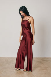 SATIN RELAXED STRAIGHT LEG PANTS Anima Guzga