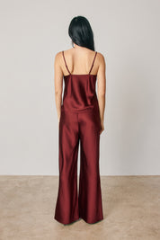 SATIN RELAXED STRAIGHT LEG PANTS Anima Guzga
