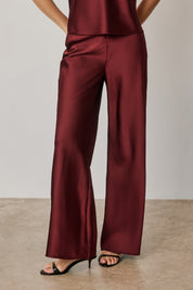 SATIN RELAXED STRAIGHT LEG PANTS Anima Guzga