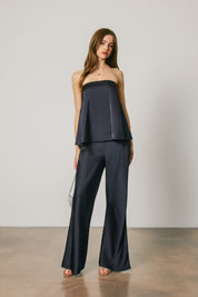 SATIN RELAXED STRAIGHT LEG PANTS Anima Guzga