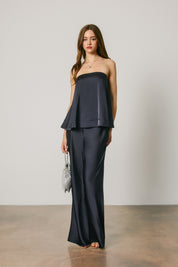SATIN RELAXED STRAIGHT LEG PANTS Anima Guzga