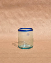 Colored Rim Drink Glass | Colored Rim Glassware | Anima Guzga