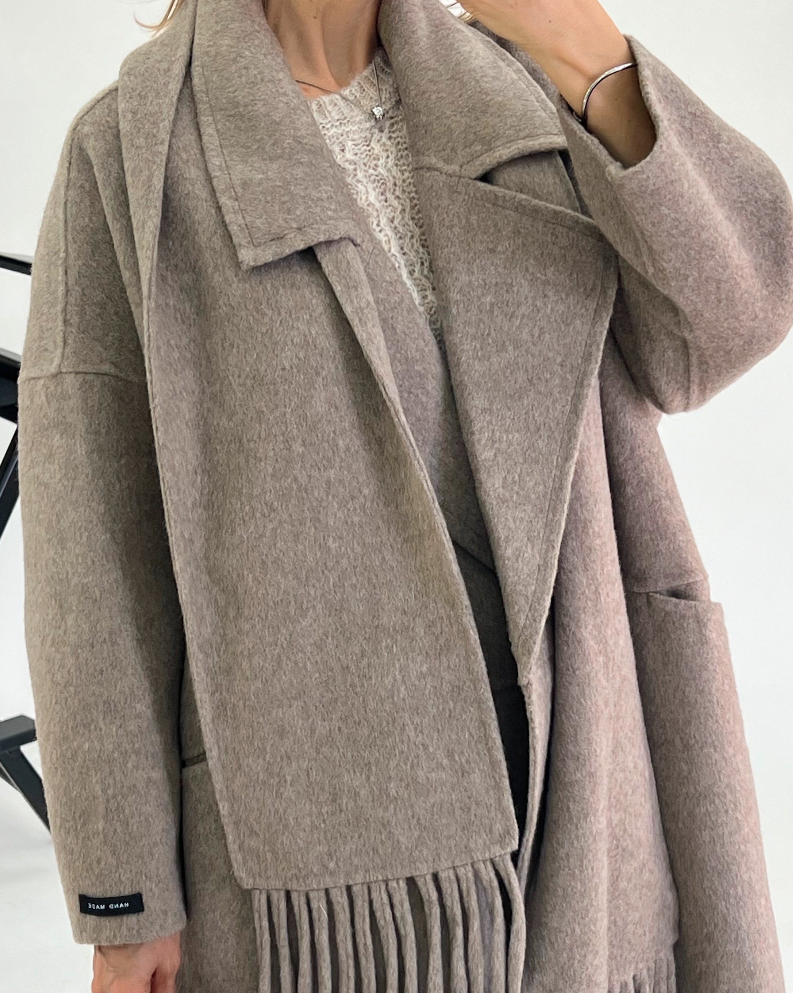 Maria Coat & Scarf - Limited Edition Wool Coat | Anima Guzga