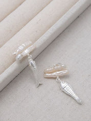 FISH AND PEARL EARRINGS
