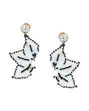 MIYUKI HALF FLOWER EARRINGS