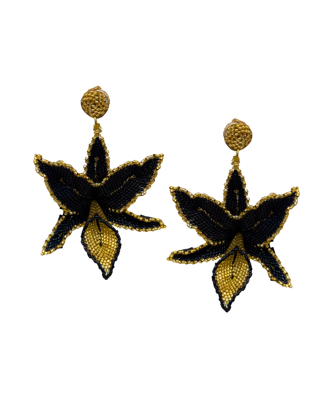 MIYUKI ORCHID EARRINGS