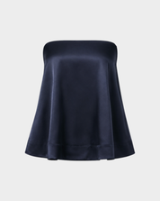SATIN STRAPLESS BOW BACK TOP Anima Guzga