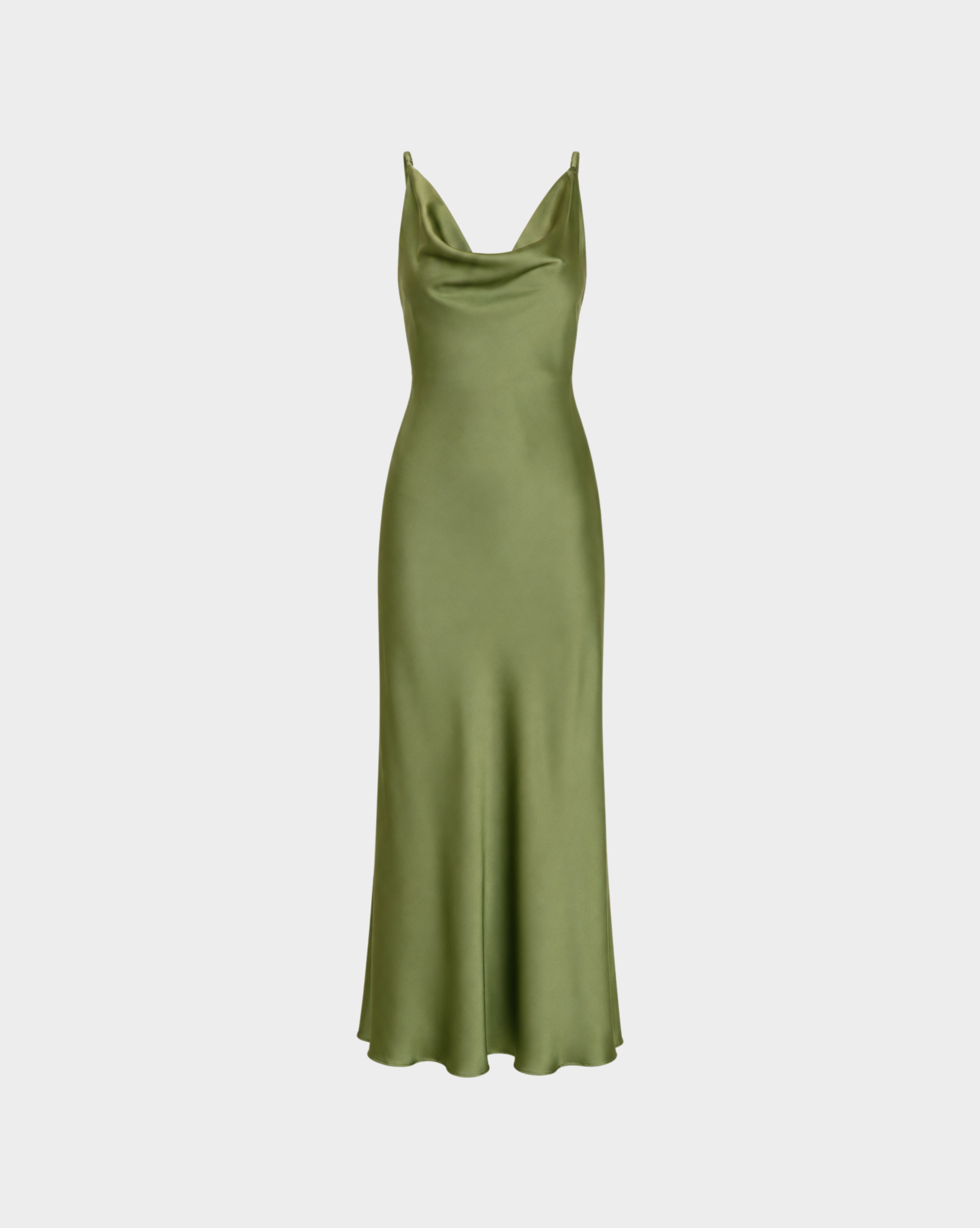 SATIN TWISTED STRAP MAXI DRESS Anima Guzga