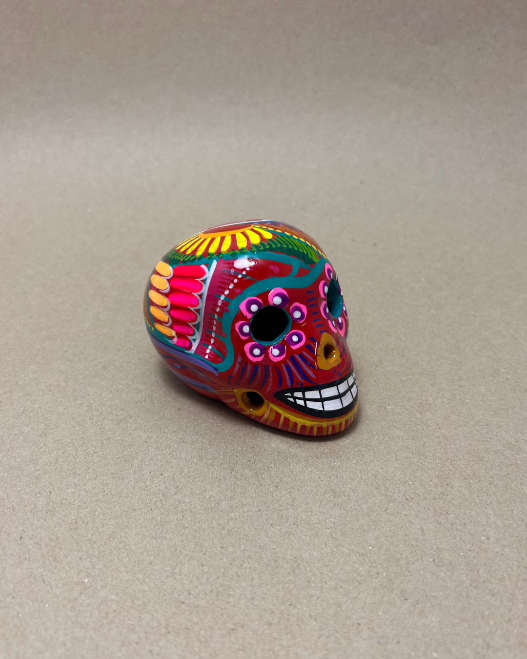 DIA DE LOS MUERTOS HAND PAINTED SKULL - 6cm