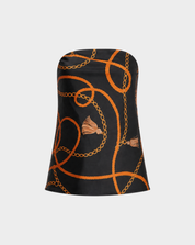 CONVERSATIONAL SATIN BANDEAU TOP Anima Guzga