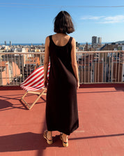 Frances Dress | Espresso Knit Midi Dress | Anima Guzga
