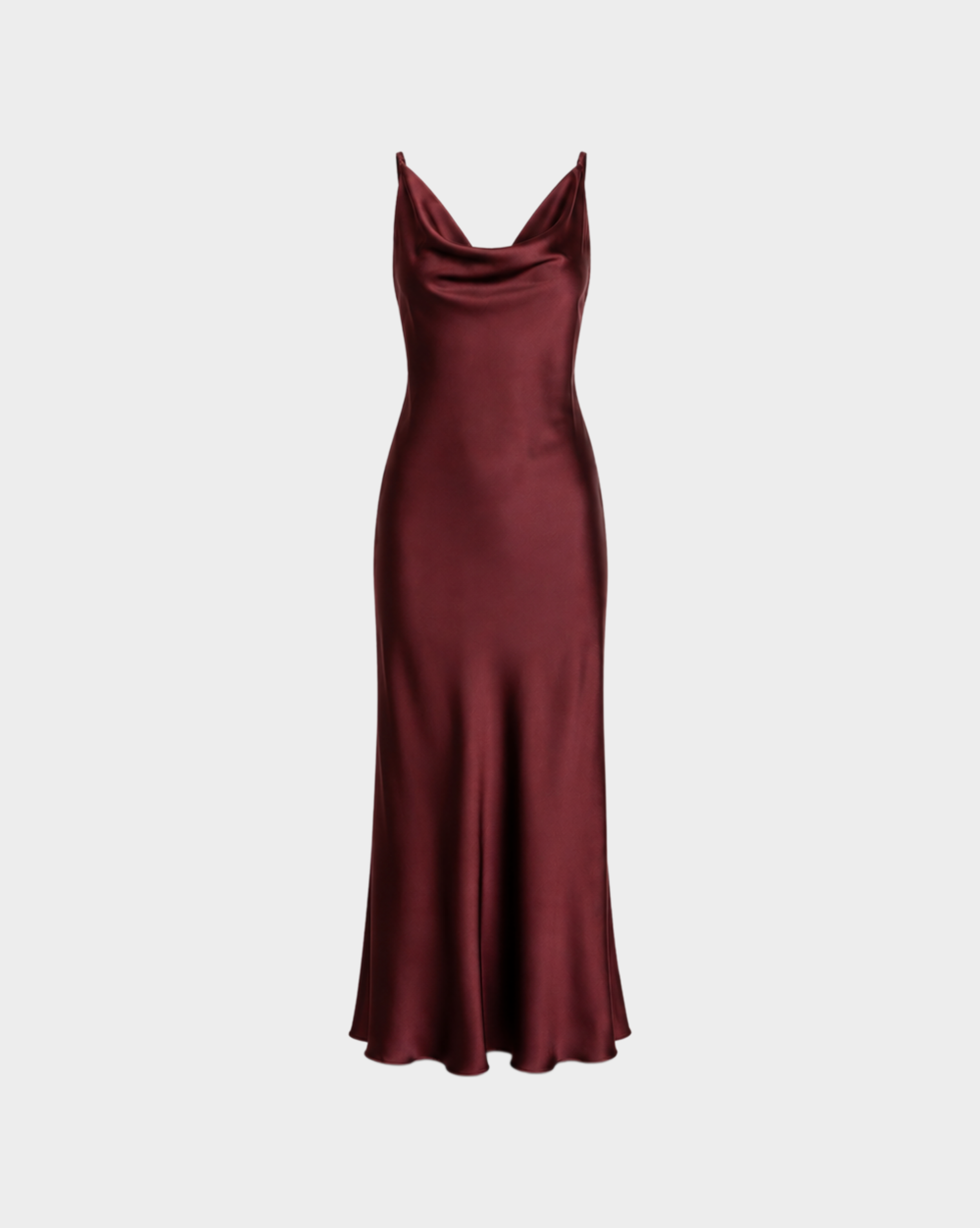 SATIN TWISTED STRAP MAXI DRESS Anima Guzga