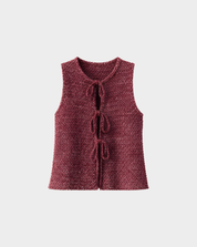 CHERRY KNIT VEST