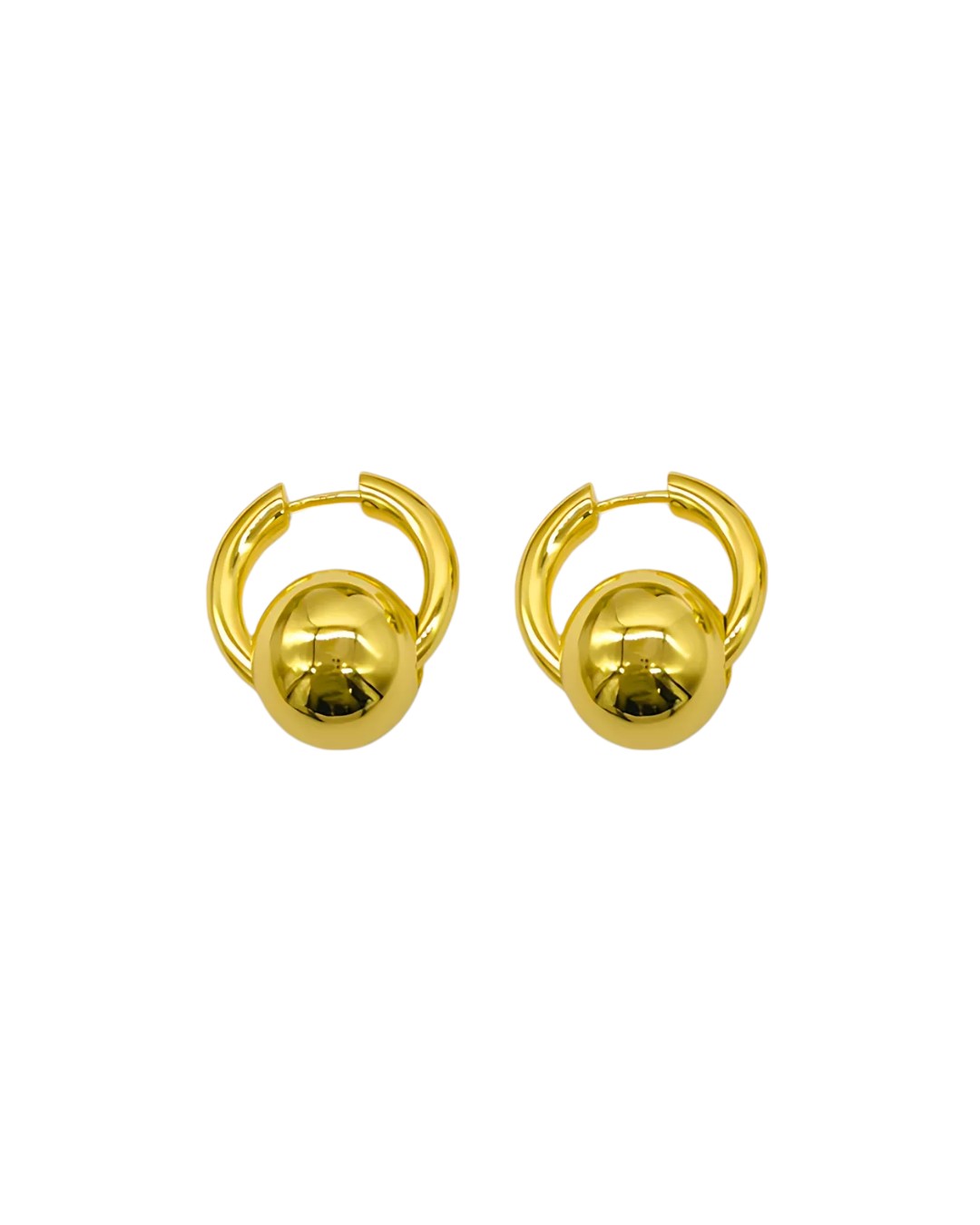 GOLD BALL EARRINGS
