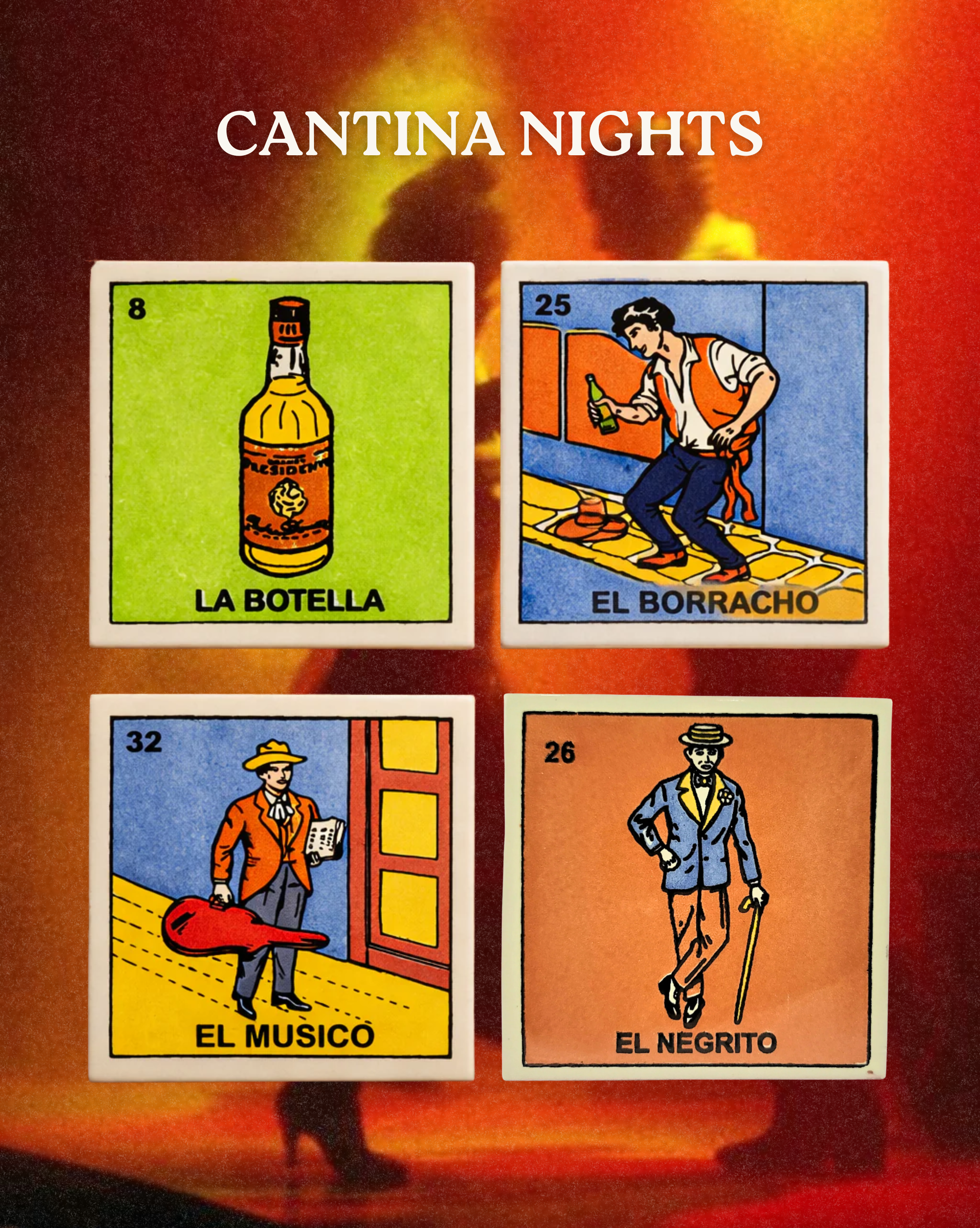 MEXICAN DRINK COASTERS Anima Guzga