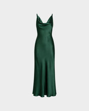 SATIN TWISTED STRAP MAXI DRESS Anima Guzga