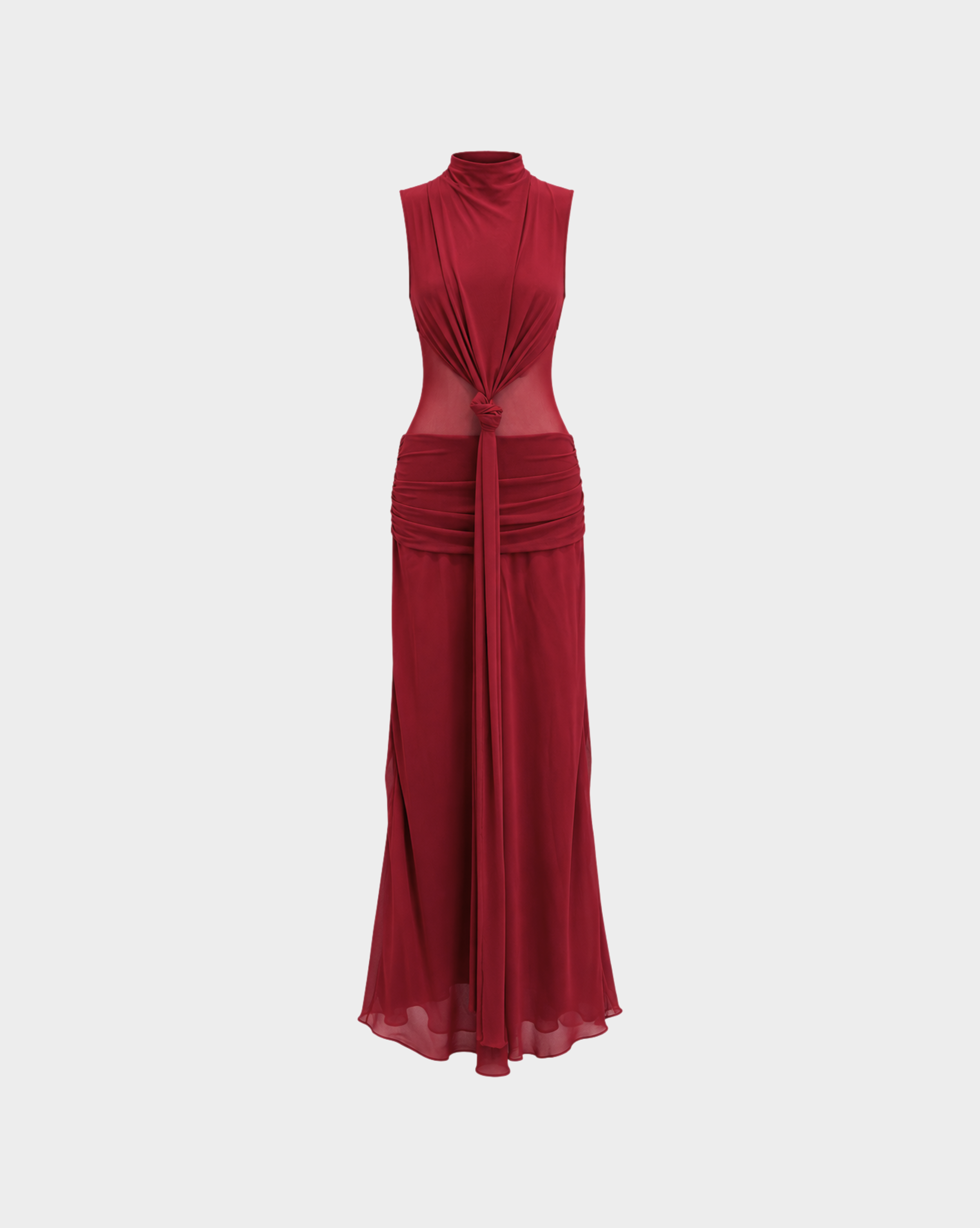 MESH KNOTTED MAXI DRESS Anima Guzga