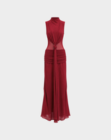 MESH KNOTTED MAXI DRESS