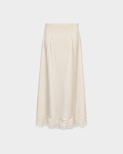 WHIMSY SATIN LACE MIDI SKIRT Anima Guzga
