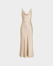 SATIN TWISTED STRAP MAXI DRESS Anima Guzga