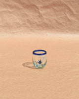 AGAVE DECORATED HAND BLOWN SHOT GLASS
