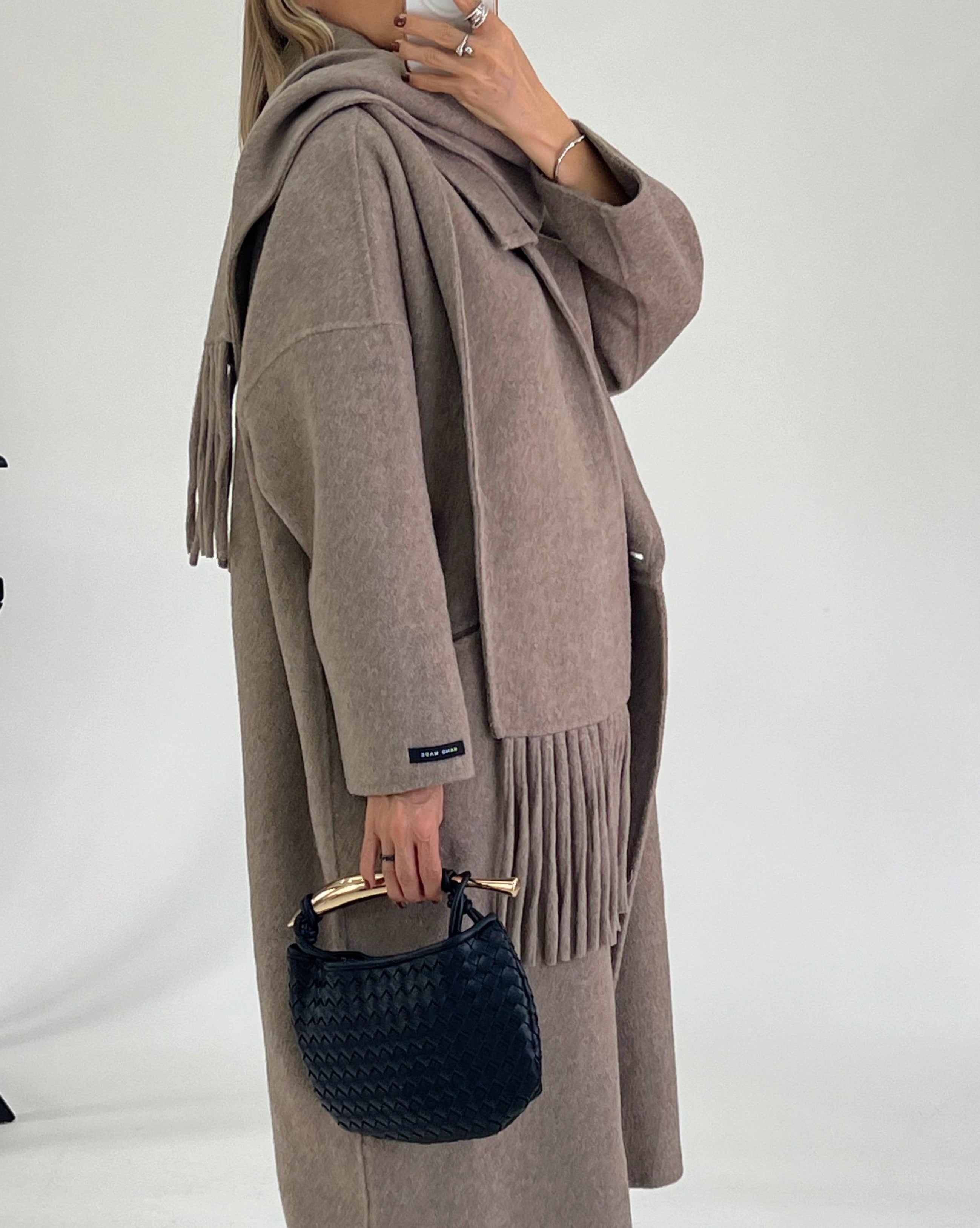 Maria Coat & Scarf - Limited Edition Wool Coat | Anima Guzga