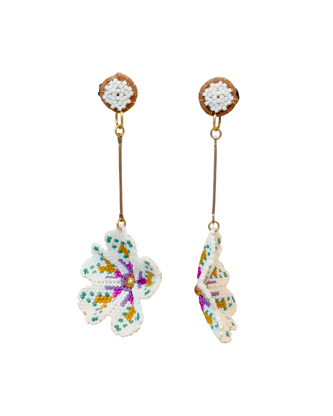 MIYUKI FLOWER EARRINGS