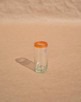 COLORED RIM HAND BLOWN SHOT GLASS
