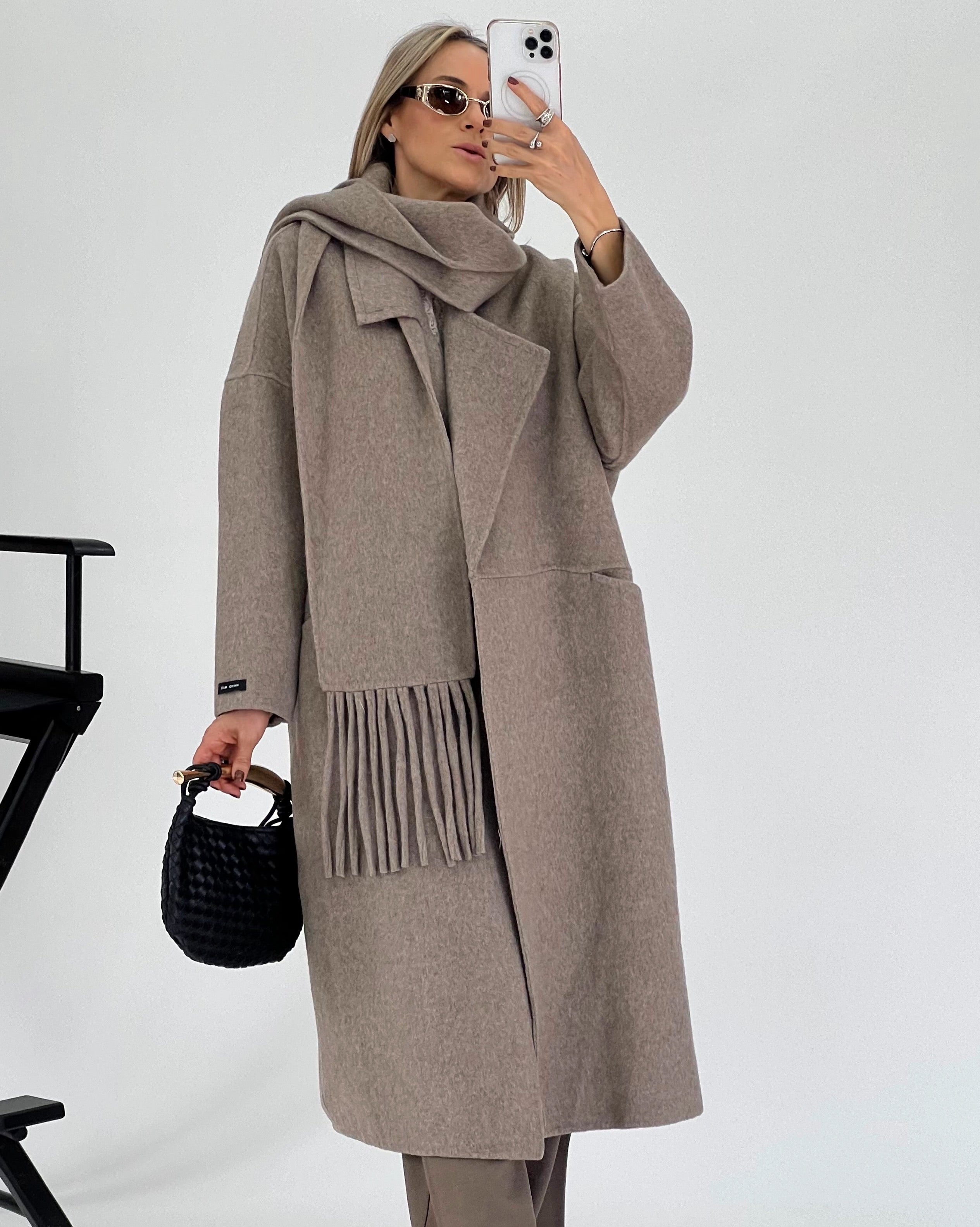 Maria Coat & Scarf - Limited Edition Wool Coat | Anima Guzga