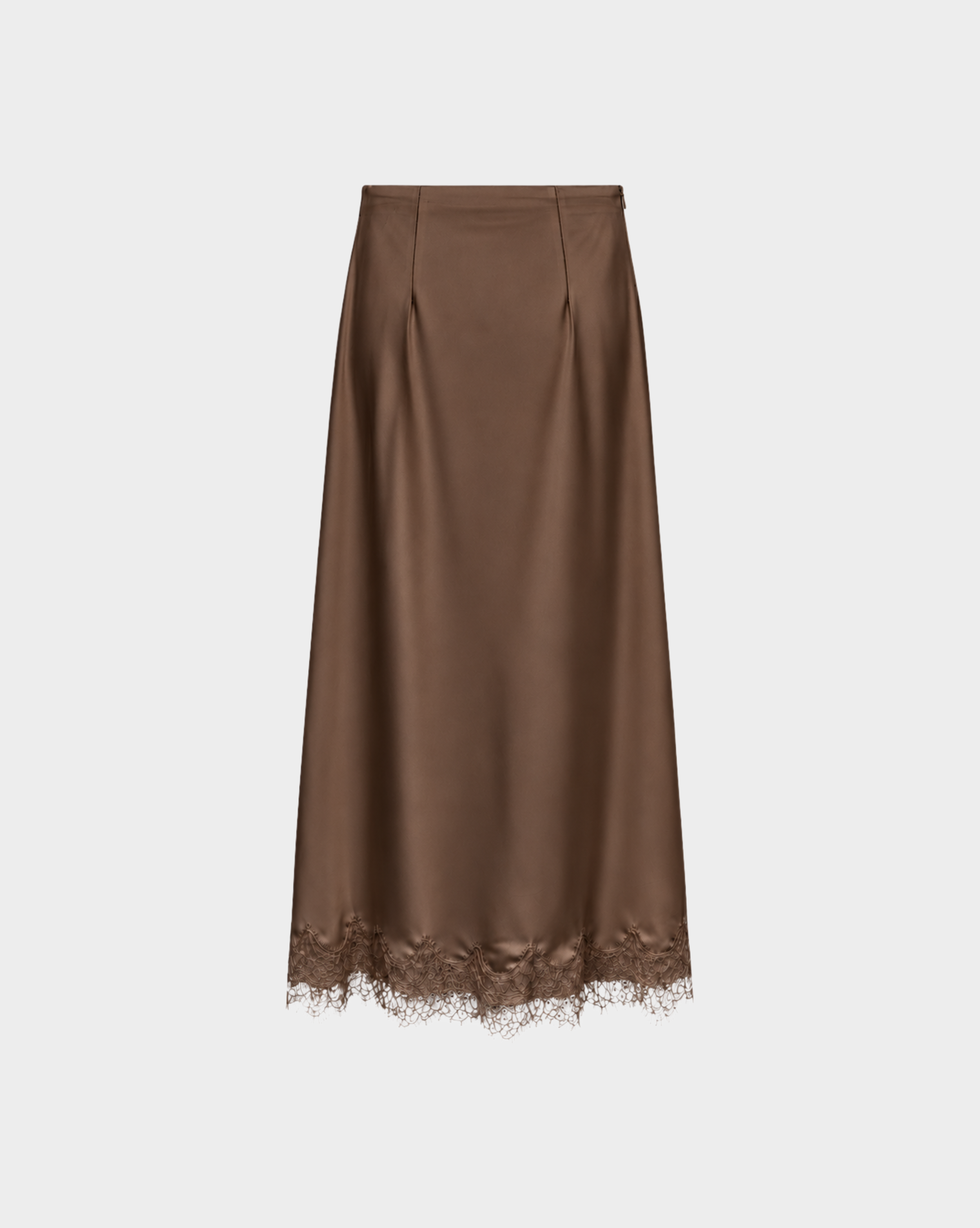 WHIMSY SATIN LACE MIDI SKIRT Anima Guzga