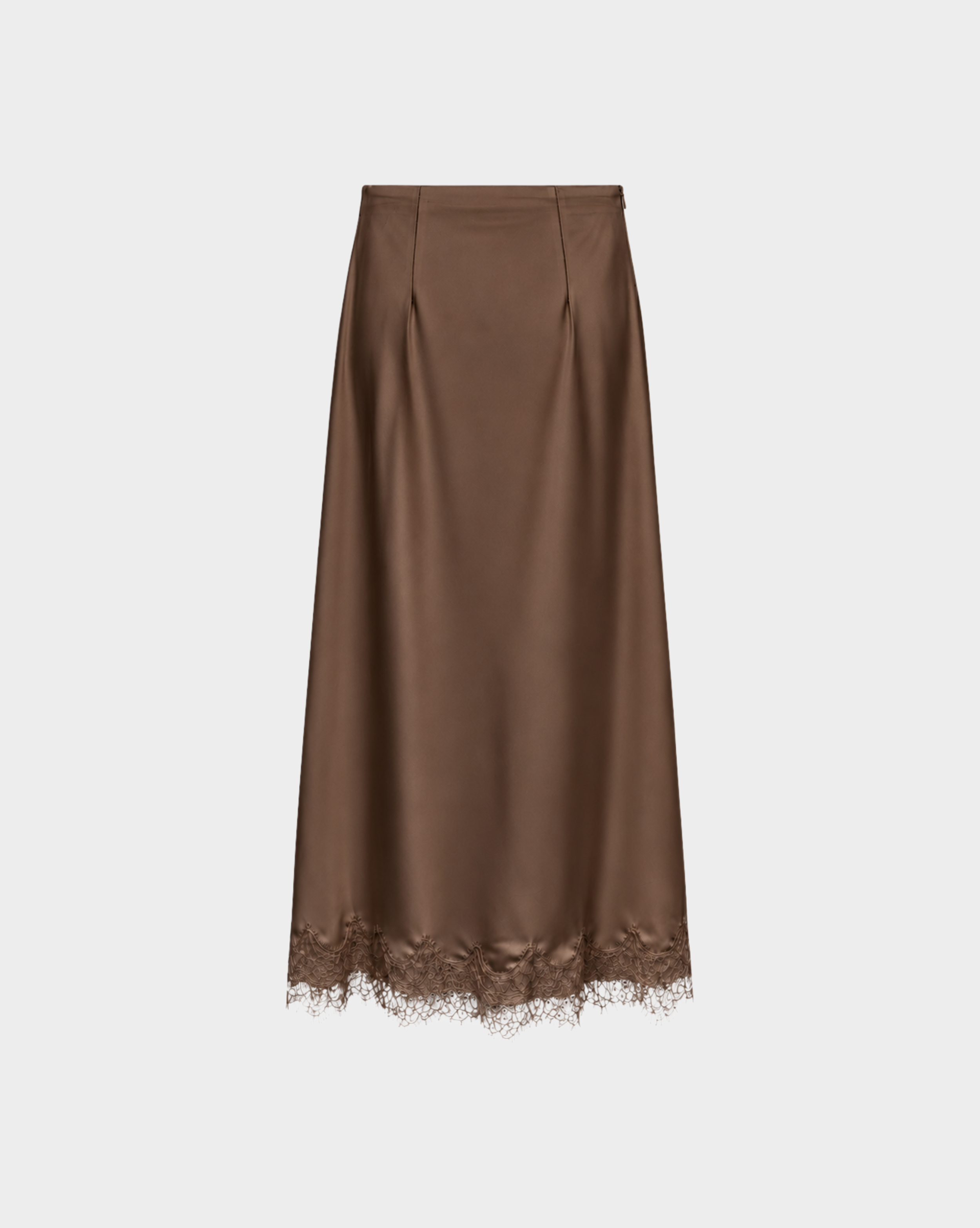 WHIMSY SATIN LACE MIDI SKIRT Anima Guzga
