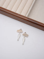 FISH AND PEARL EARRINGS