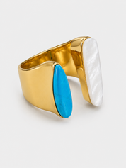 CRYSTAL BLUE PERSUASION RING Anima Guzga