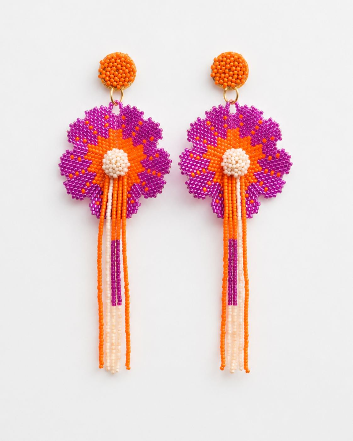 MIYUKI COSMOS FLOWER EARRINGS Anima Guzga