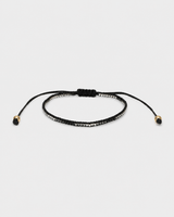 BLACK RIBETE MIYUKI BRACELET