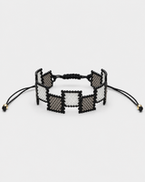 BLACK CUADROS MIYUKI BRACELET