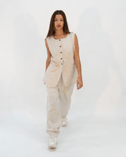 SOUTHERN NIGHTS LINEN VEST