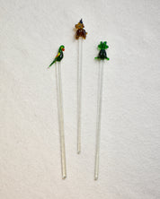 BLOWN GLASS DRINK STIRRER