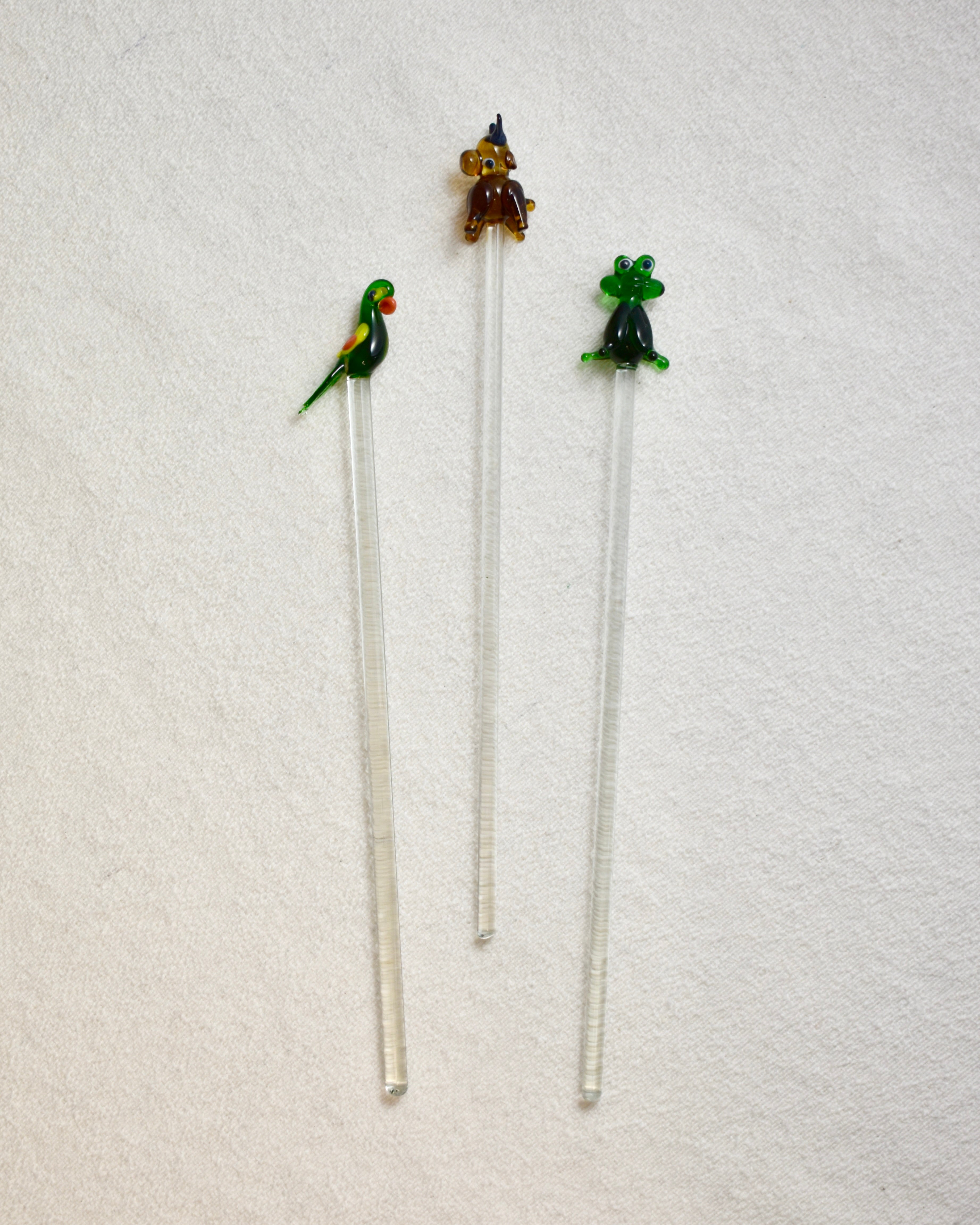 BLOWN GLASS DRINK STIRRER