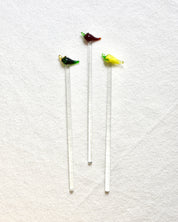 BLOWN GLASS DRINK STIRRER