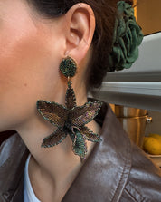 MIYUKI ORCHID EARRINGS
