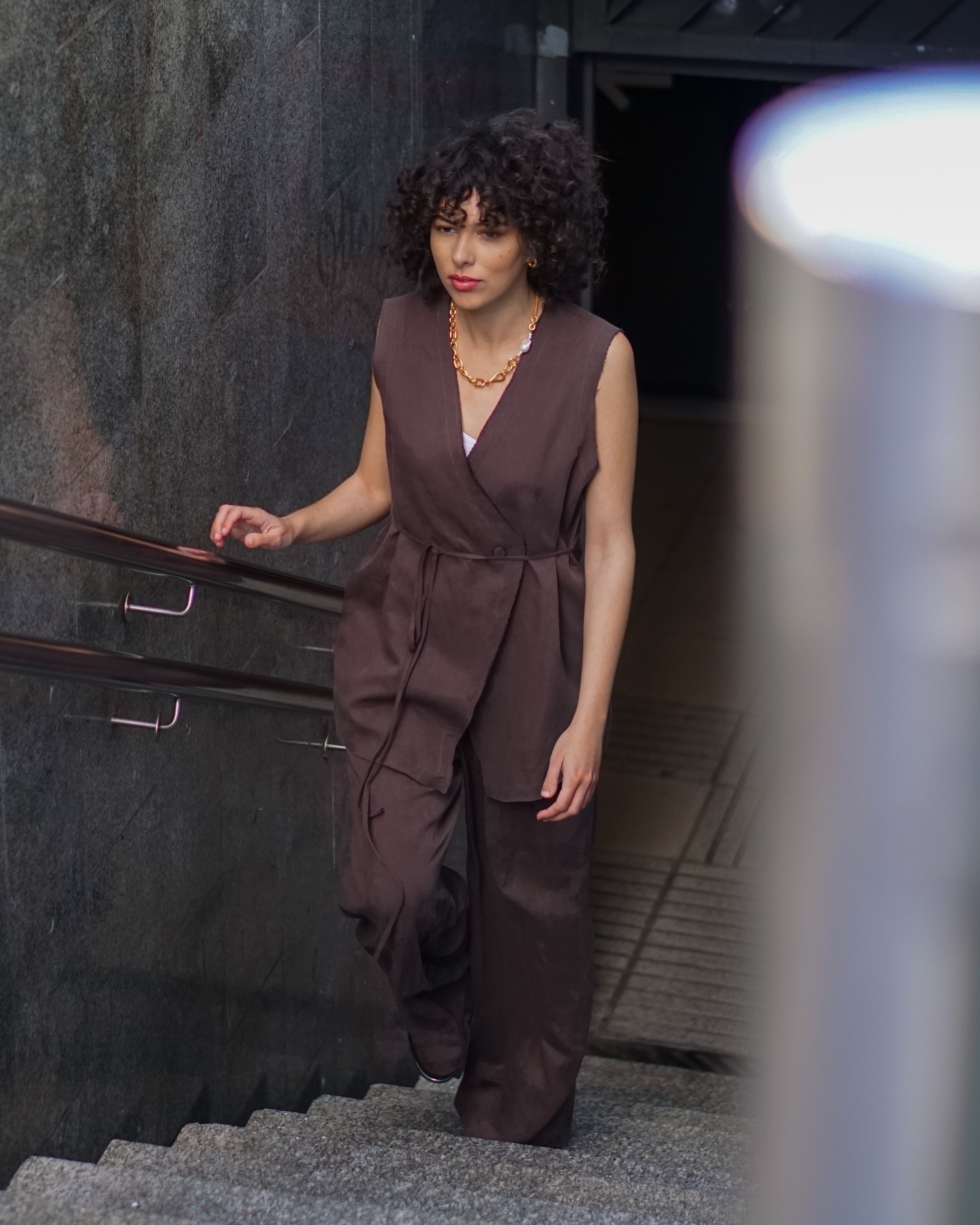 Kenni Pants | High-Rise Wide-Leg Linen Trousers