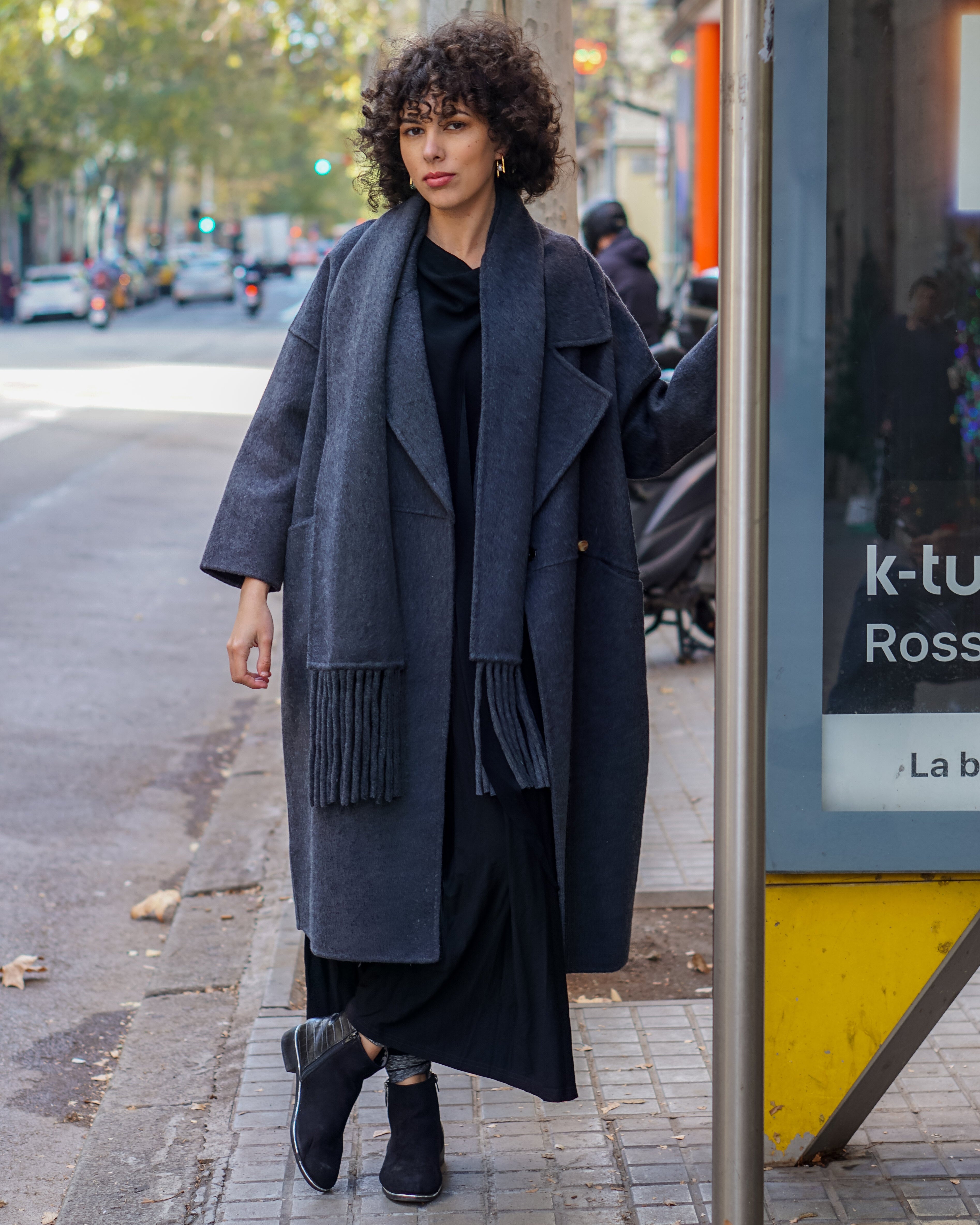 Maria Coat & Scarf - Limited Edition Wool Coat | Anima Guzga