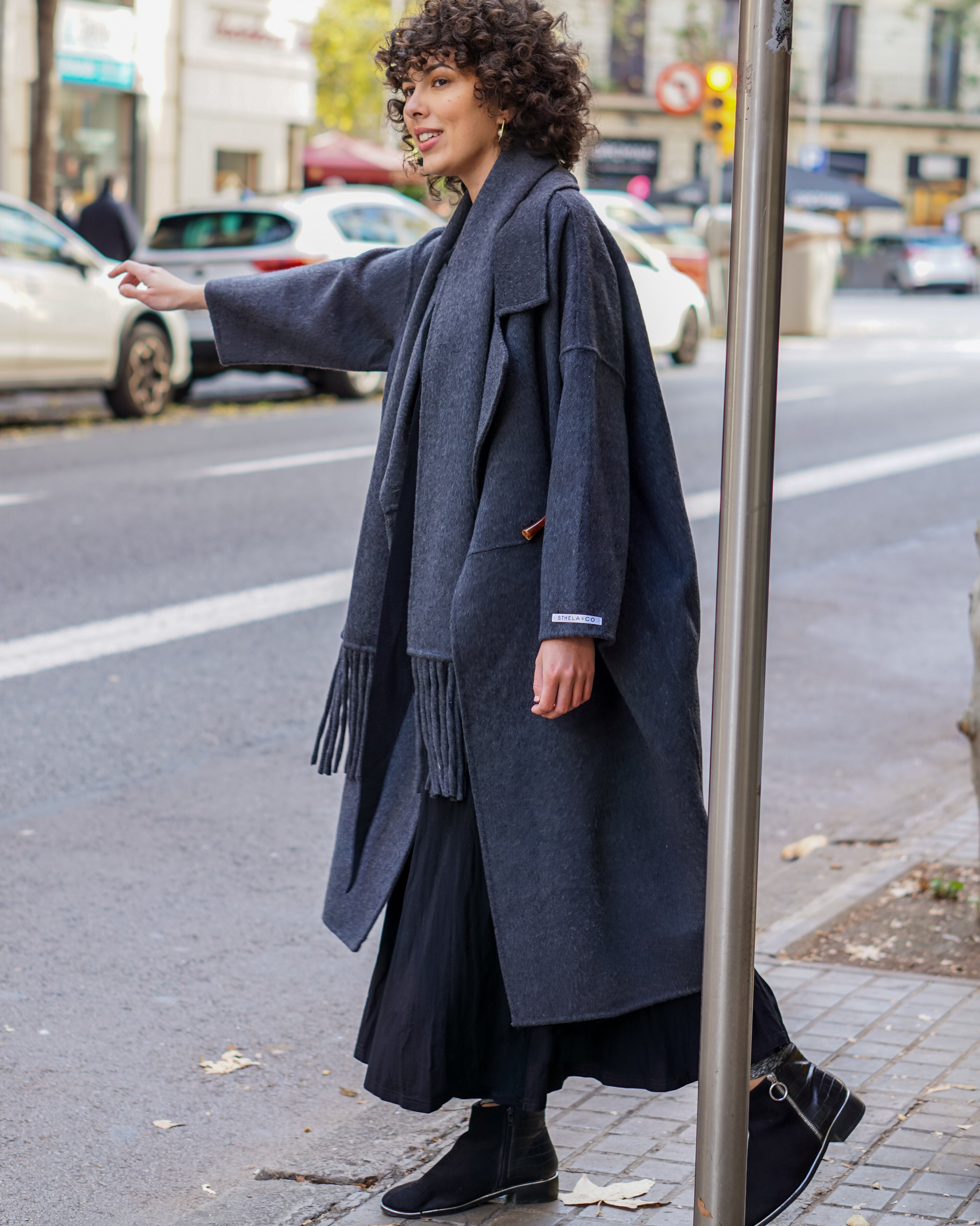 Maria Coat & Scarf - Limited Edition Wool Coat | Anima Guzga