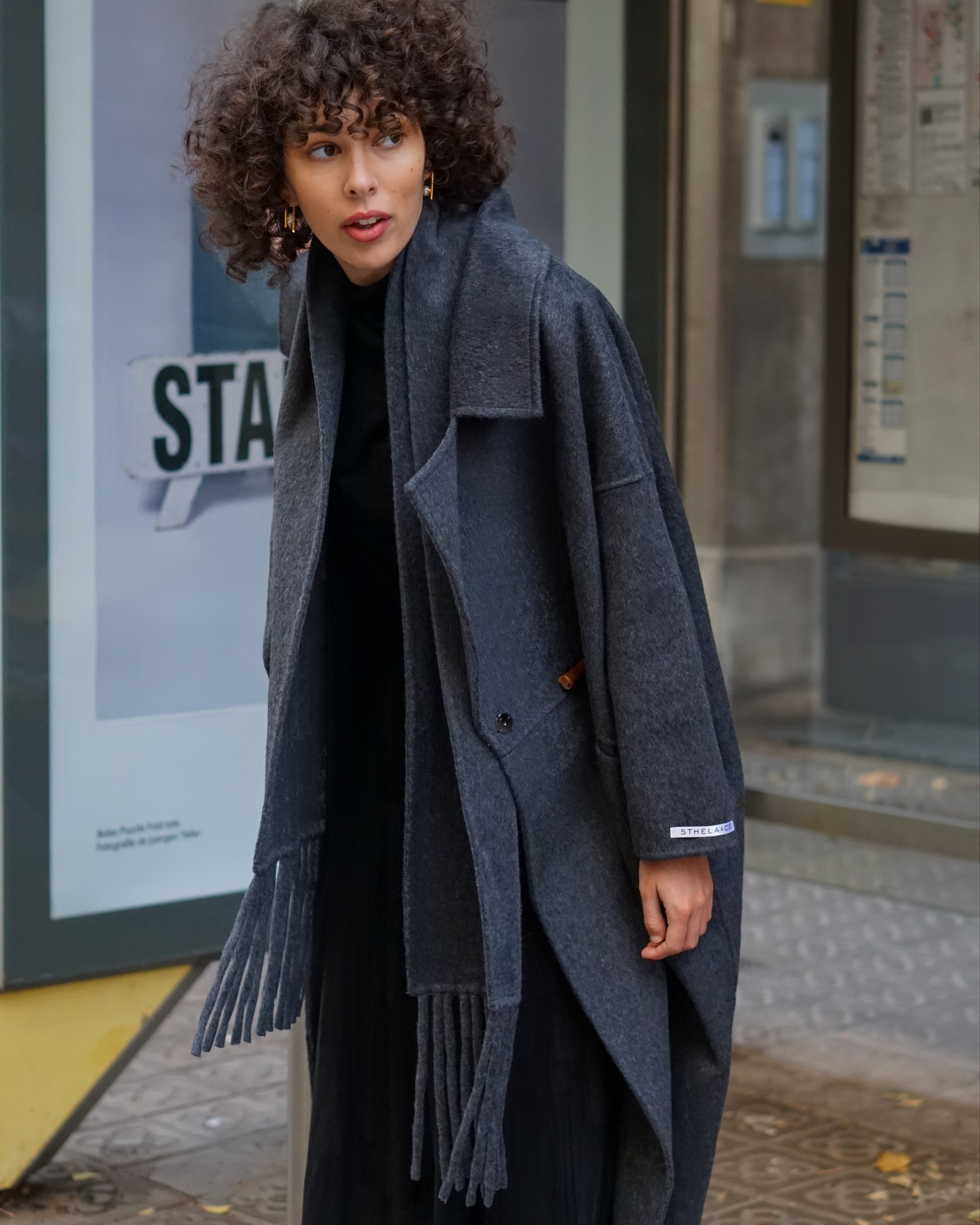 Maria Coat & Scarf - Limited Edition Wool Coat | Anima Guzga