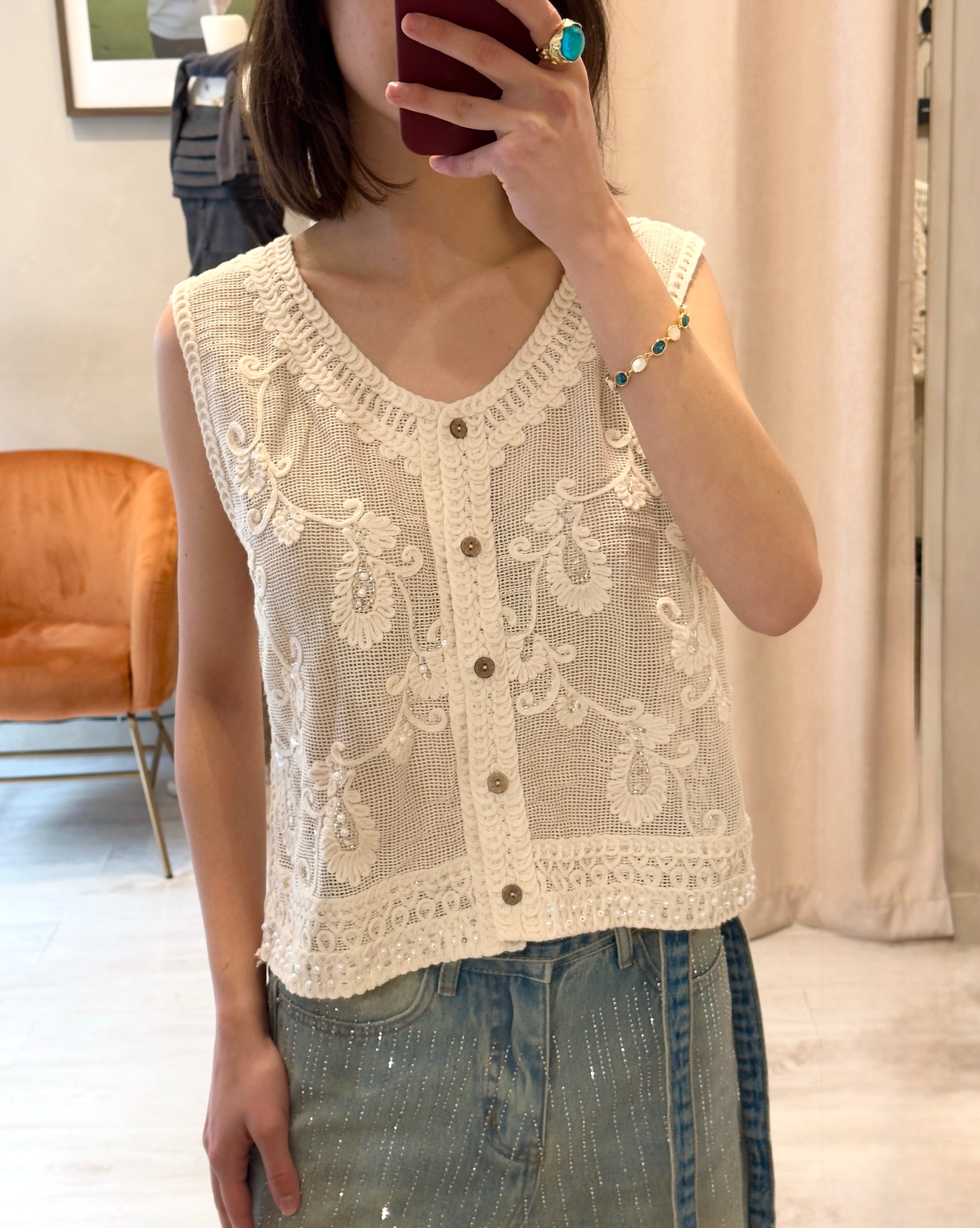 SOLEIL CROCHET VEST Anima Guzga