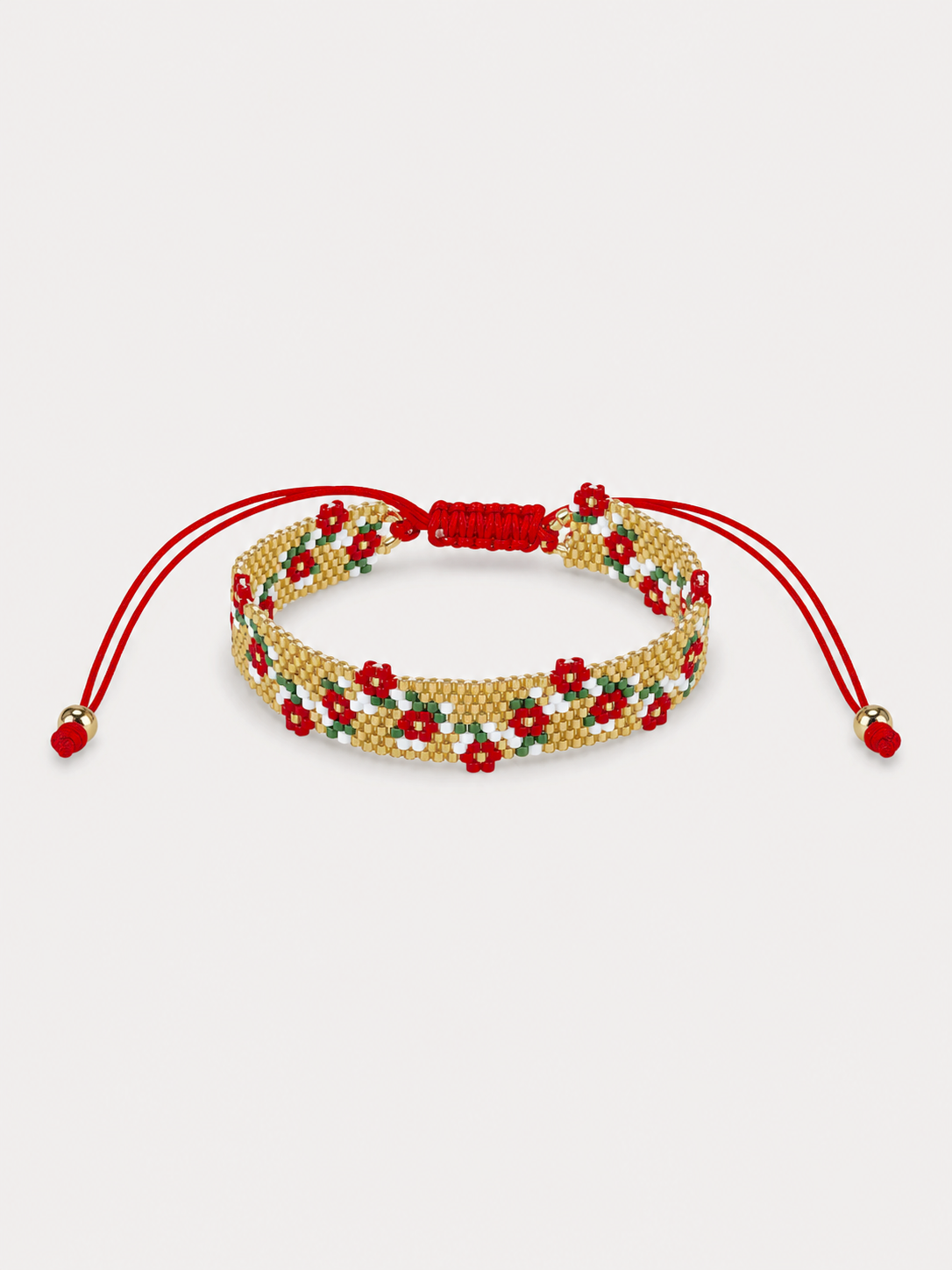 RED DAISY MIYUKI BRACELET Anima Guzga