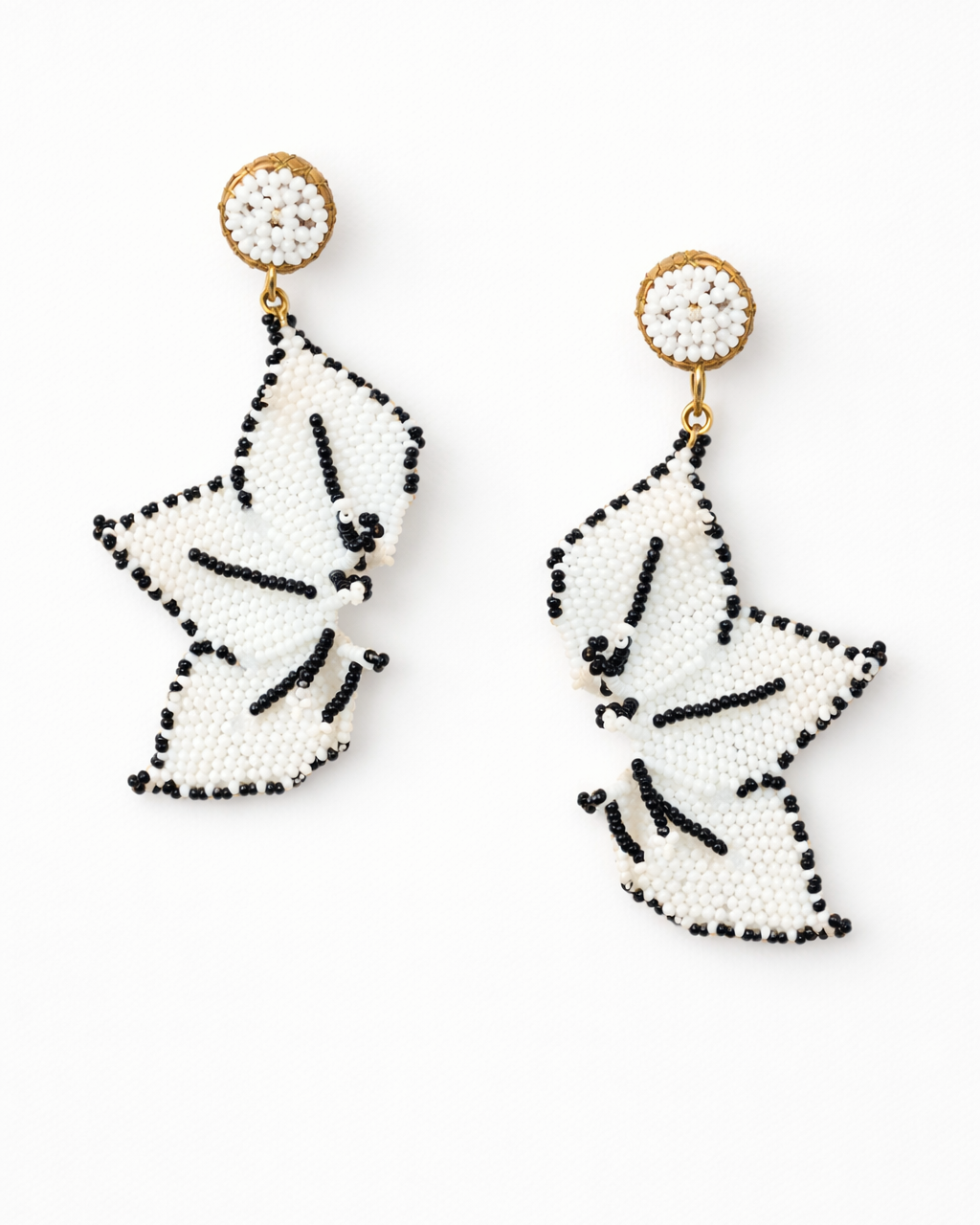 MIYUKI HALF FLOWER EARRINGS Anima Guzga