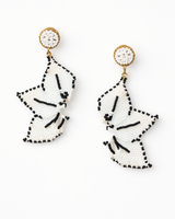 MIYUKI HALF FLOWER EARRINGS