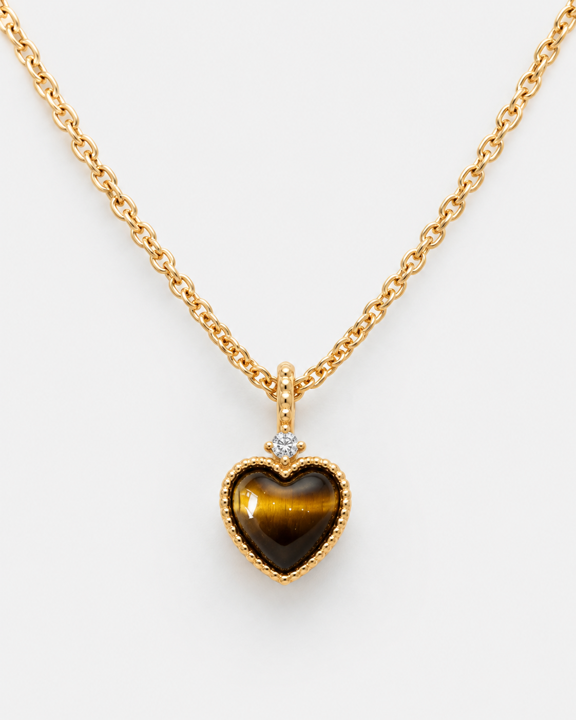 OJO DE TIGRE HEART NECKLACE Anima Guzga